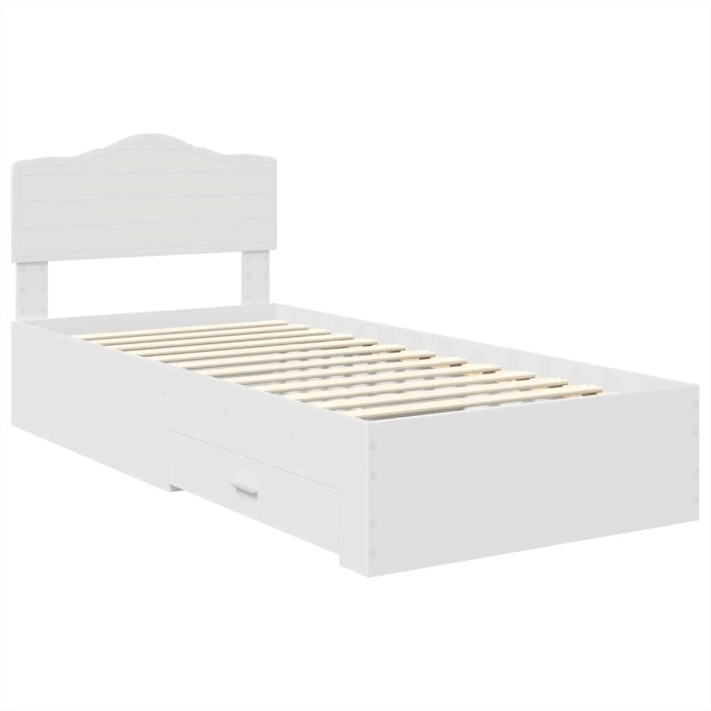 Struttura del letto Bianco 90 x 190 cm Legno multistrato