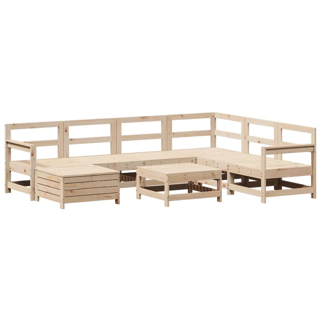 Set Divani da Giardino 8 pz in Legno Massello di Pino 3250612