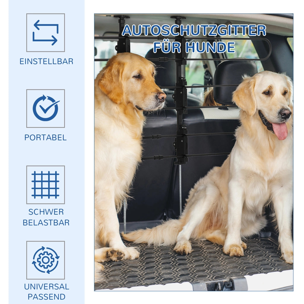 Divisore per cani bagagliaio ¨C zephmum ¨C acciaio 150x9x124 cm
