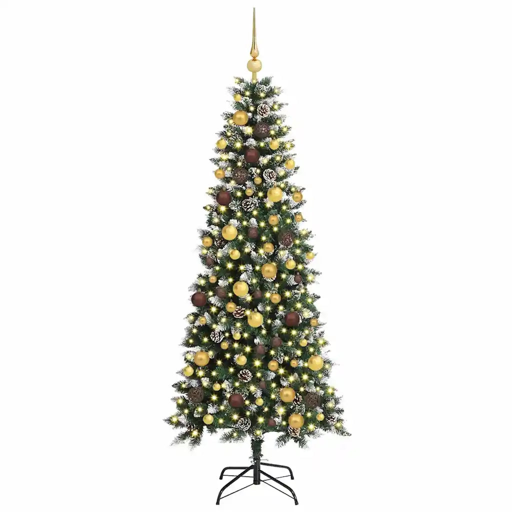 Albero di Natale artificiale con 300 LED Verde 180 cm 3395817