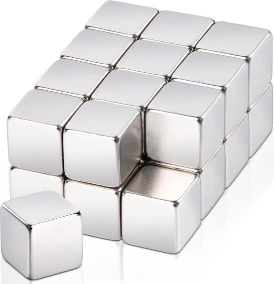 24 piccoli magneti neodimio 10x10x10 mm - extra forti - rettangolari - per frigorifero, lavagna magnetica, lavagna bianca
