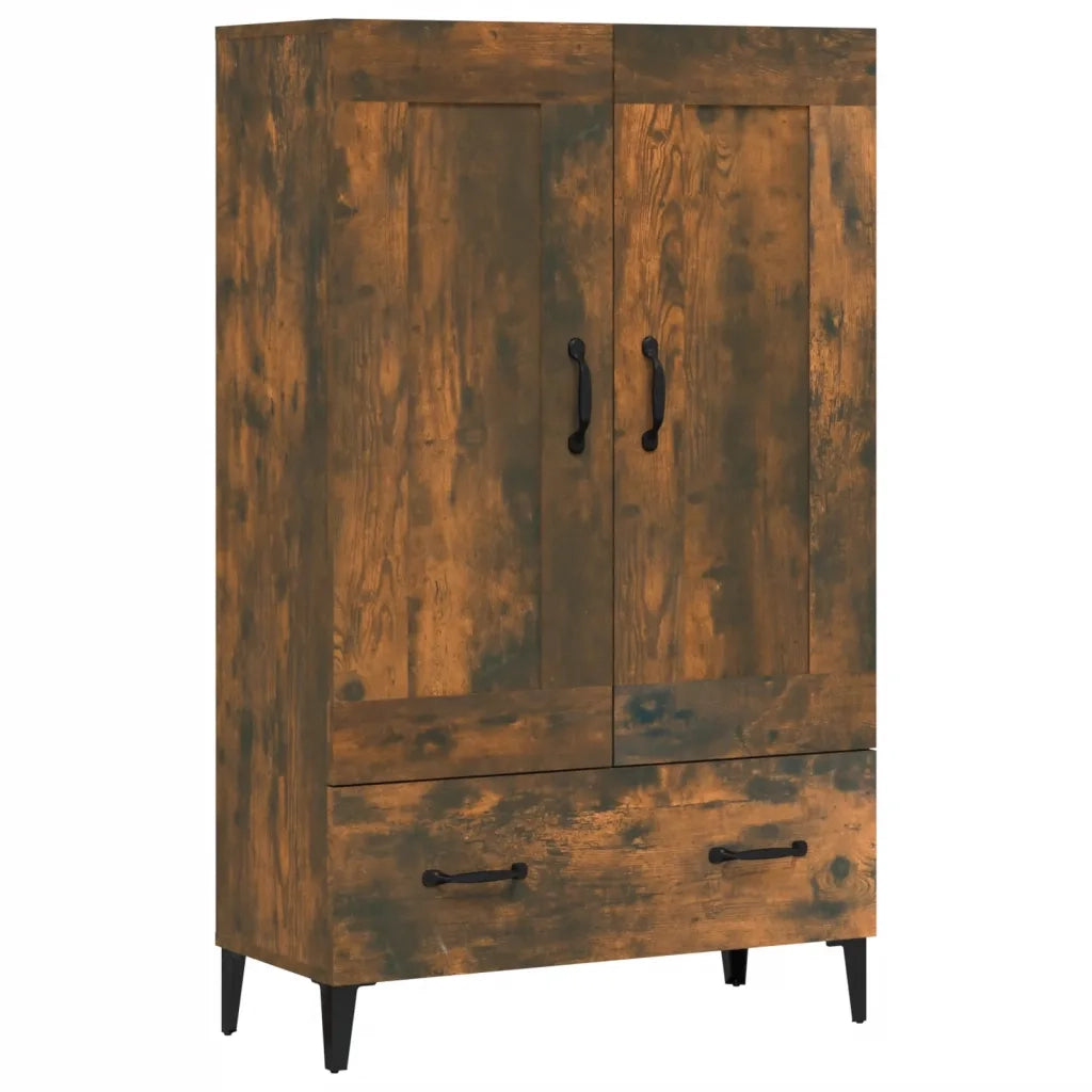 Credenza Rovere Fumo 70x31x115 cm in Legno Multistrato 817486