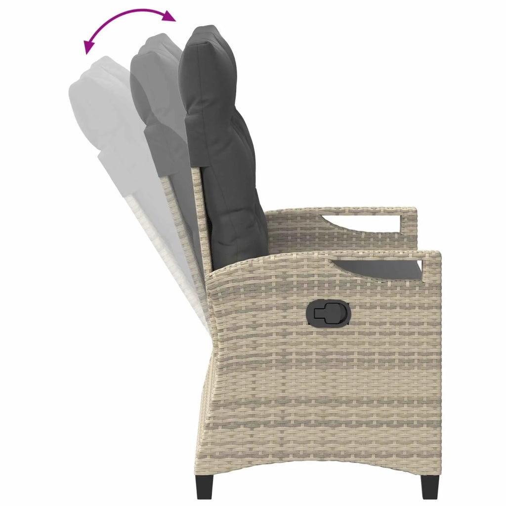 Panchina da giardino con cuscino 105 x 60 x 112 cm acciaio