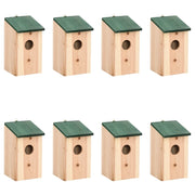 Casette per gli Uccelli 8 pz in Legno 12x12x22 cmcod mxl 71263
