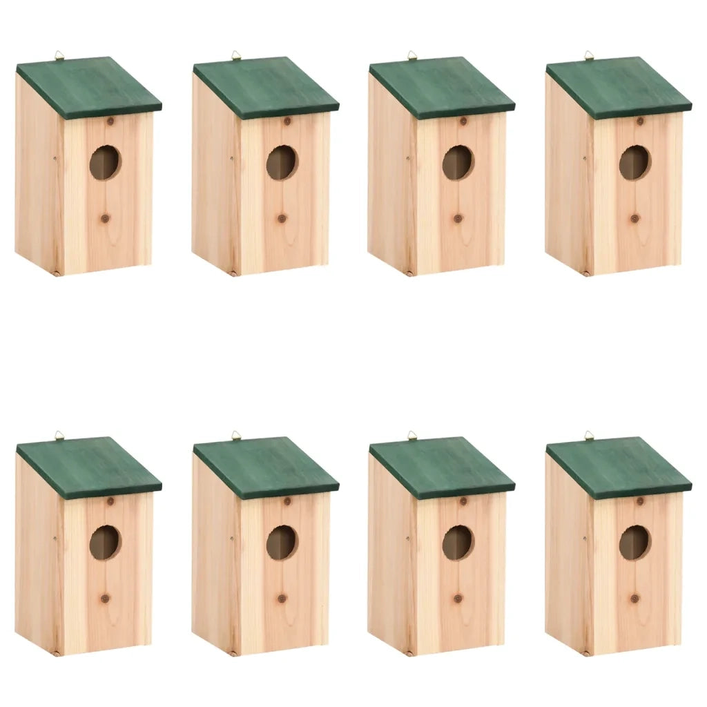 Casette per gli Uccelli 8 pz in Legno 12x12x22 cmcod mxl 71263