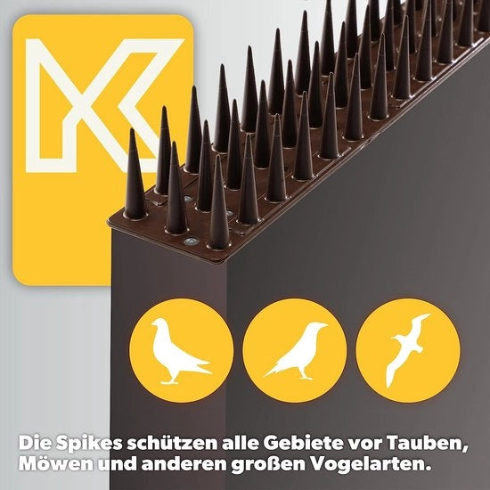 Stecchi per balcone - Deterrenti per colombi - Recinzioni e tetto / Deterrenti per colombi - Anticat e repellenti per animali - Deterrenti per uccelli - Dimensioni 51 x 4 x 3,5 cm