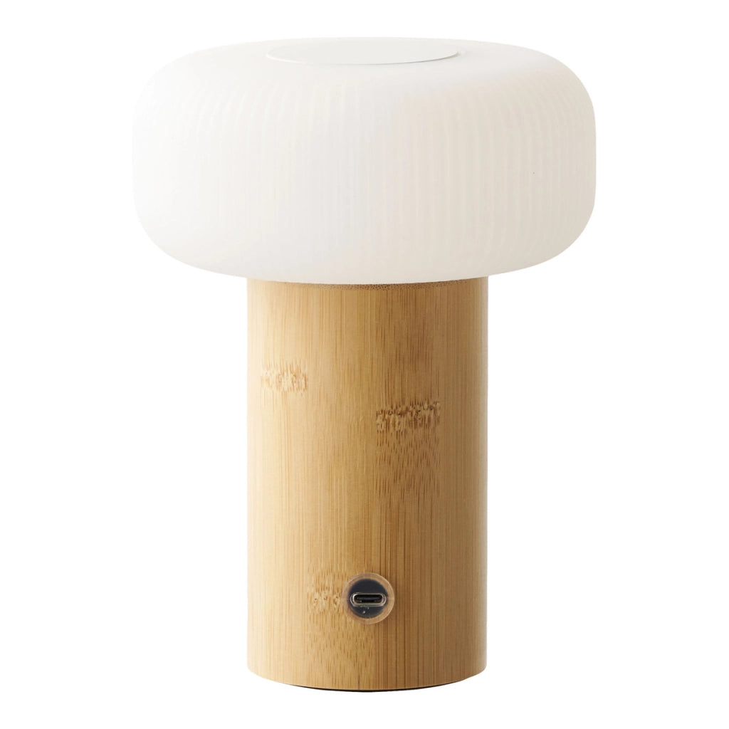 Lampada da Tavolo Stafford, Marrone, Bamboo, 13,5x13,5x18 cm