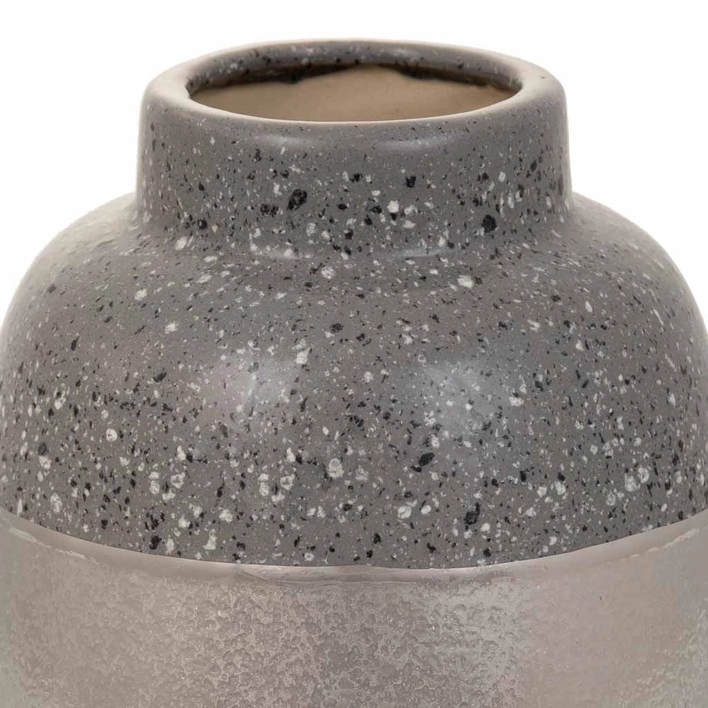 Vaso in ceramica argento 15x15x16,5h