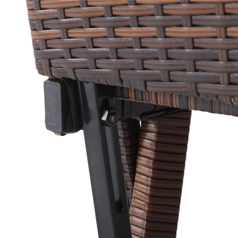 DIVANO DA GIARDINO 2 POSTI TRASFORMABILE IN LETTINO IN RATTAN BIANCO 129X66X67CM