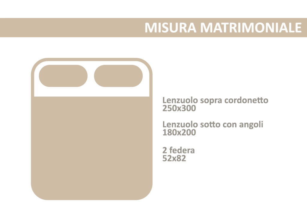 Completo Lenzuola Letto 100% Cotone Made Italy Disegno Astra CN - Matrimoniale - Azzurro