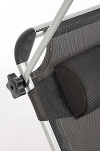 Set 4 Lettini Prendisole da Giardino con Tettuccio 58x193x76 cm in Alluminio Cayo Antracite