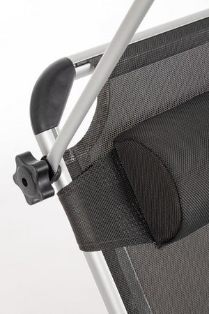 Set 4 Lettini Prendisole da Giardino con Tettuccio 58x193x76 cm in Alluminio Cayo Antracite