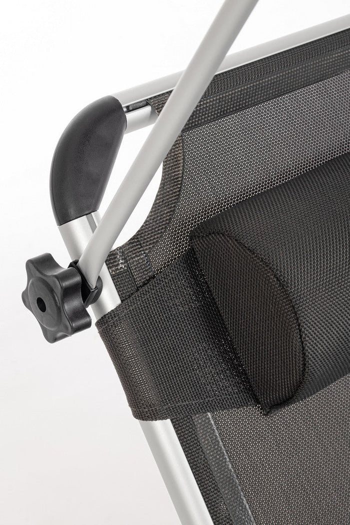 Set 4 Lettini Prendisole da Giardino con Tettuccio 58x193x76 cm in Alluminio Cayo Antracite