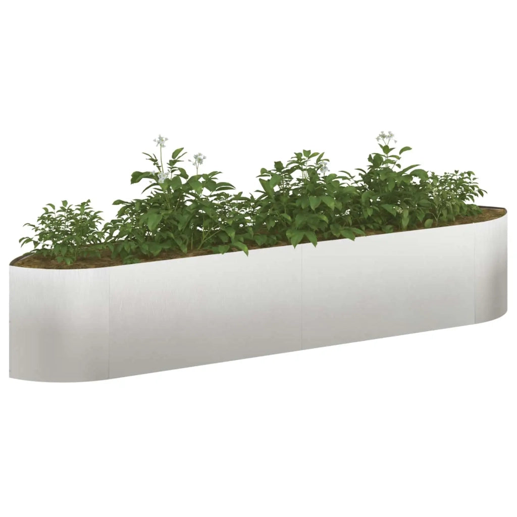 Letto rialzato da giardino Acciaio Inox 220 x 40 x 40 cm 8011723