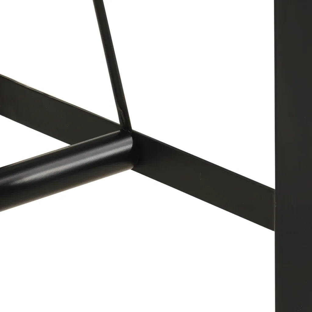 Tavolino da Bar-Tavolino da soggiorno-Tavolo 55x55x107cm in Legno Massello di Acacia e Ferro