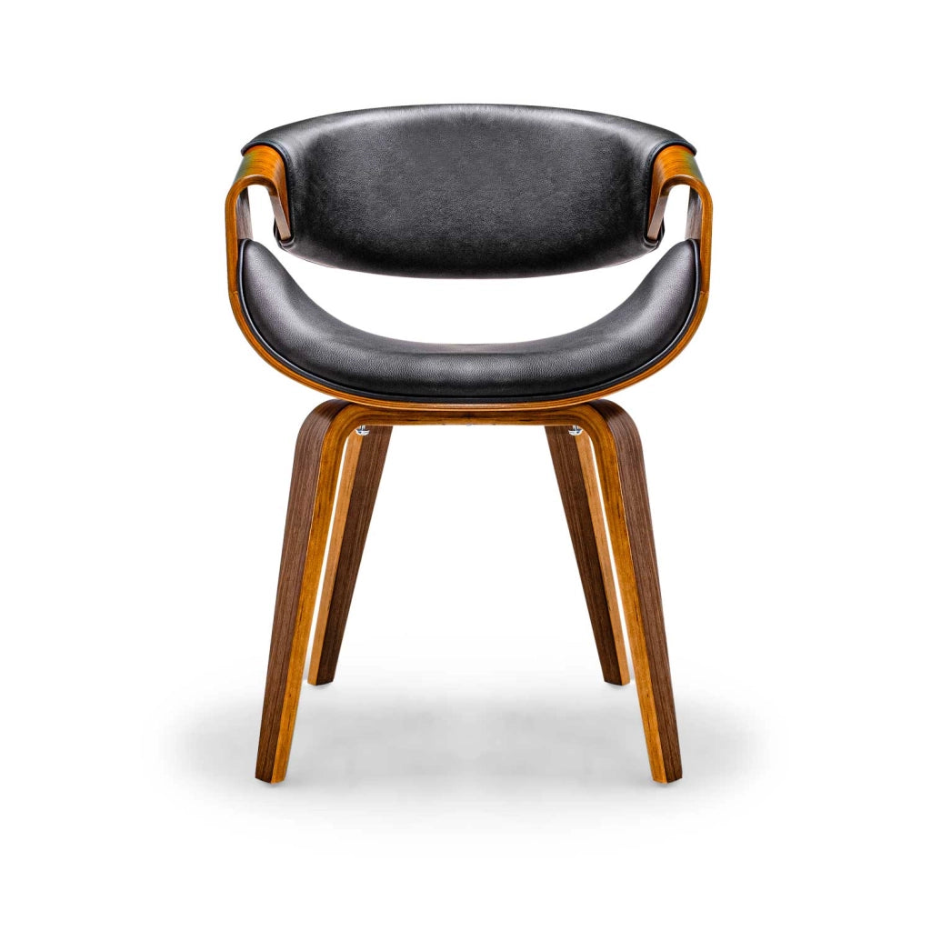 Yorkshire - Poltroncina in legno massello e letherette nera