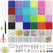 Pezzi di Perle per Bracciali - 16974 Conteggio - 2mm Perle a Rocaille - Set 24 Colori Perle Perla - Fai da Te per Collane e Bracciali