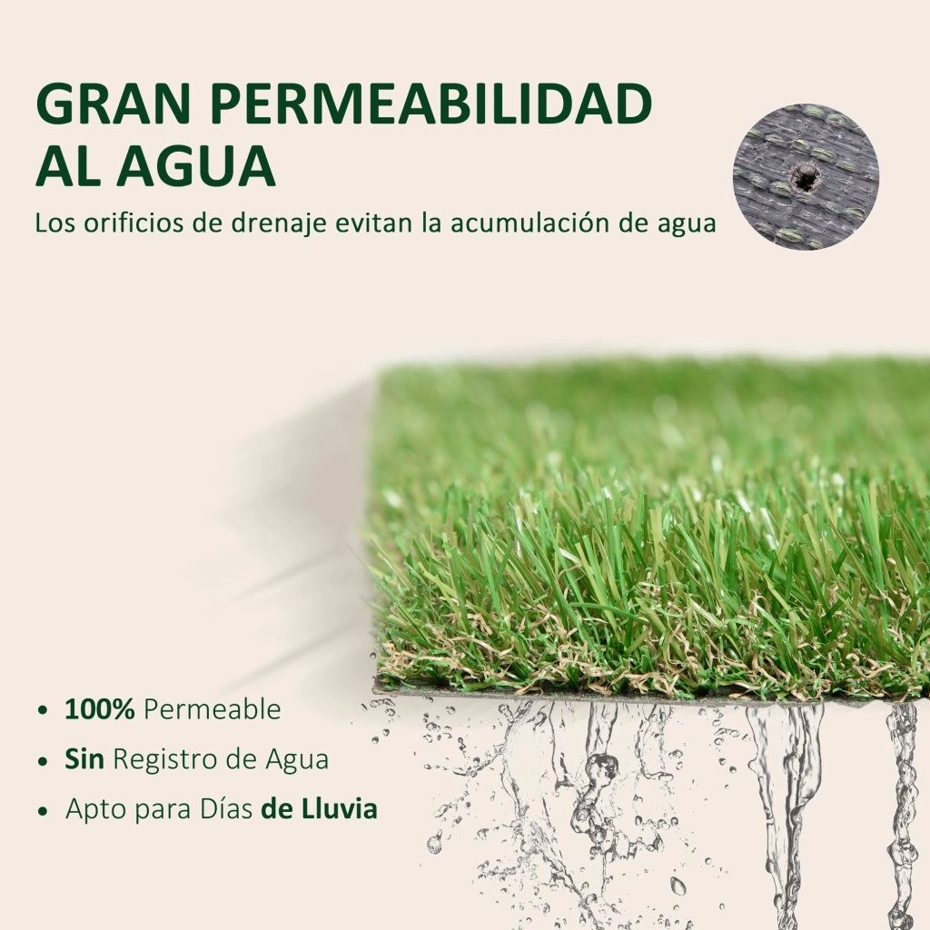 Tappeto Erba Sintetica 3x1 m ¨C zephmum ¨C Verde 25mm per Giardino