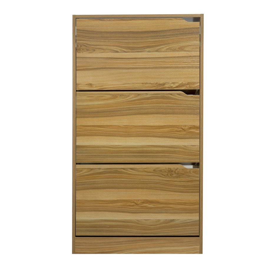 Scarpiera 3 ante 63x115x24 cm in Legno Melaminico Naturale