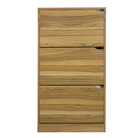 Scarpiera 3 ante 63x115x24 cm in Legno Melaminico Naturale