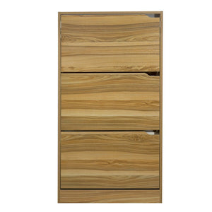 Scarpiera 3 ante 63x115x24 cm in Legno Melaminico Naturale