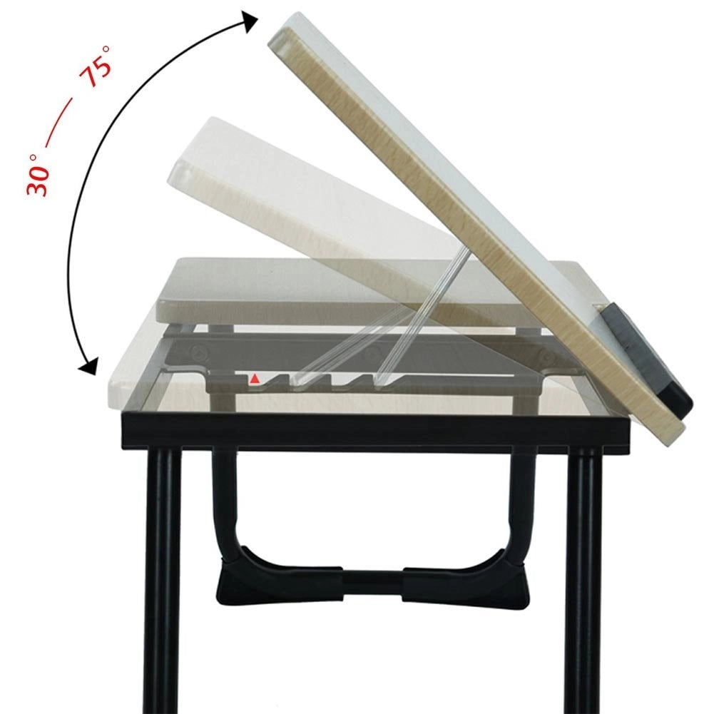 Tavolino Vassoio Pieghevole da Letto Divano 65x30 cm per Notebook PC Laptop