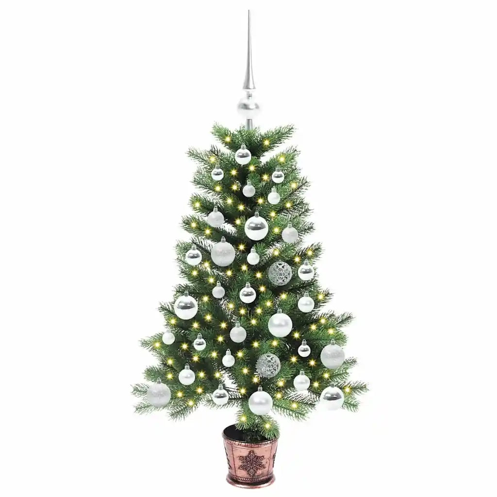 Albero di Natale con 150 LED con supporto Verde 90 cm PE 3396305
