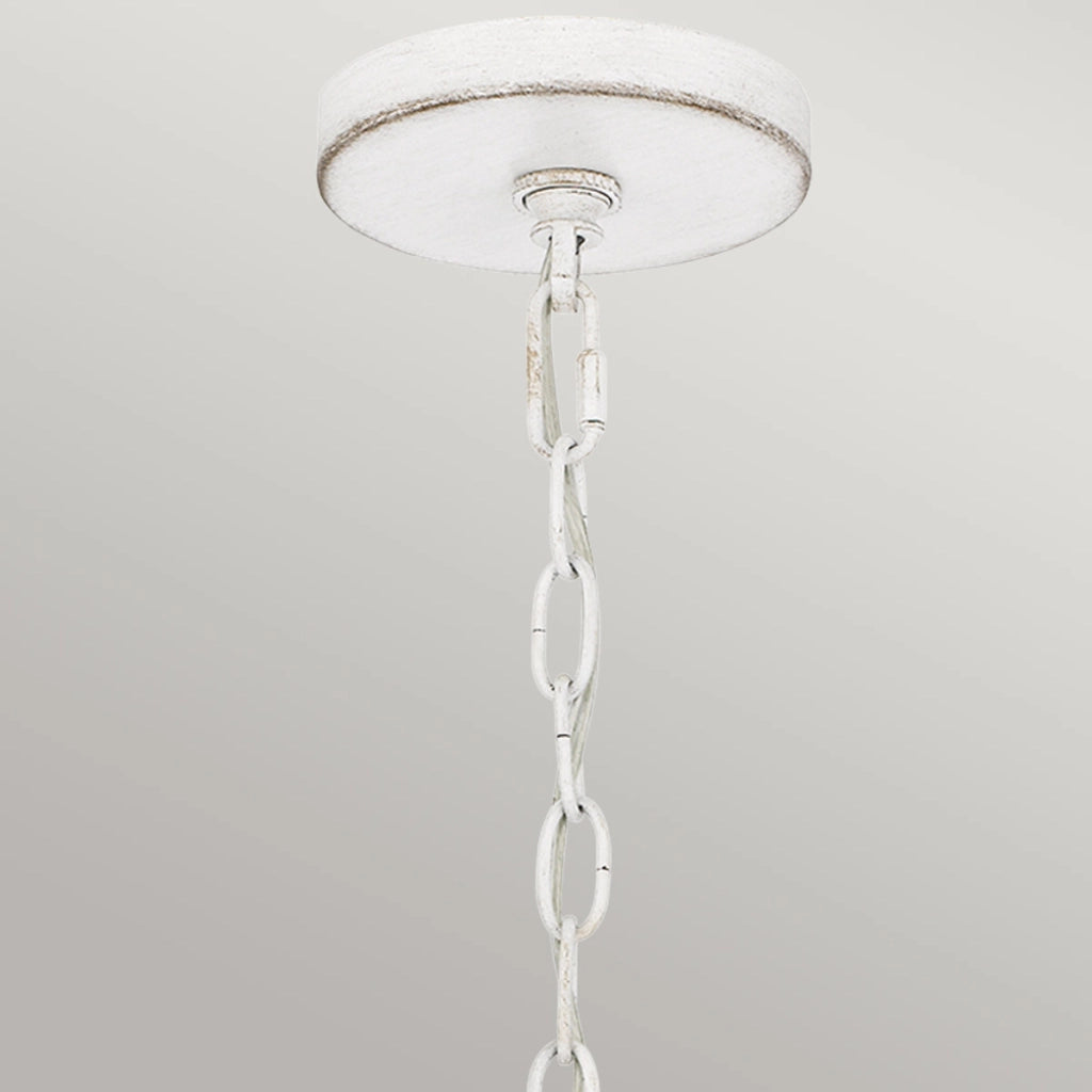 Lampada a sospensione Waylon Quoizel Ø50 bianco/beige 4xE27
