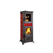 Stufa a Legna con Forno Gemma 5.0 Ceramica Nordica Colore: Bordeaux