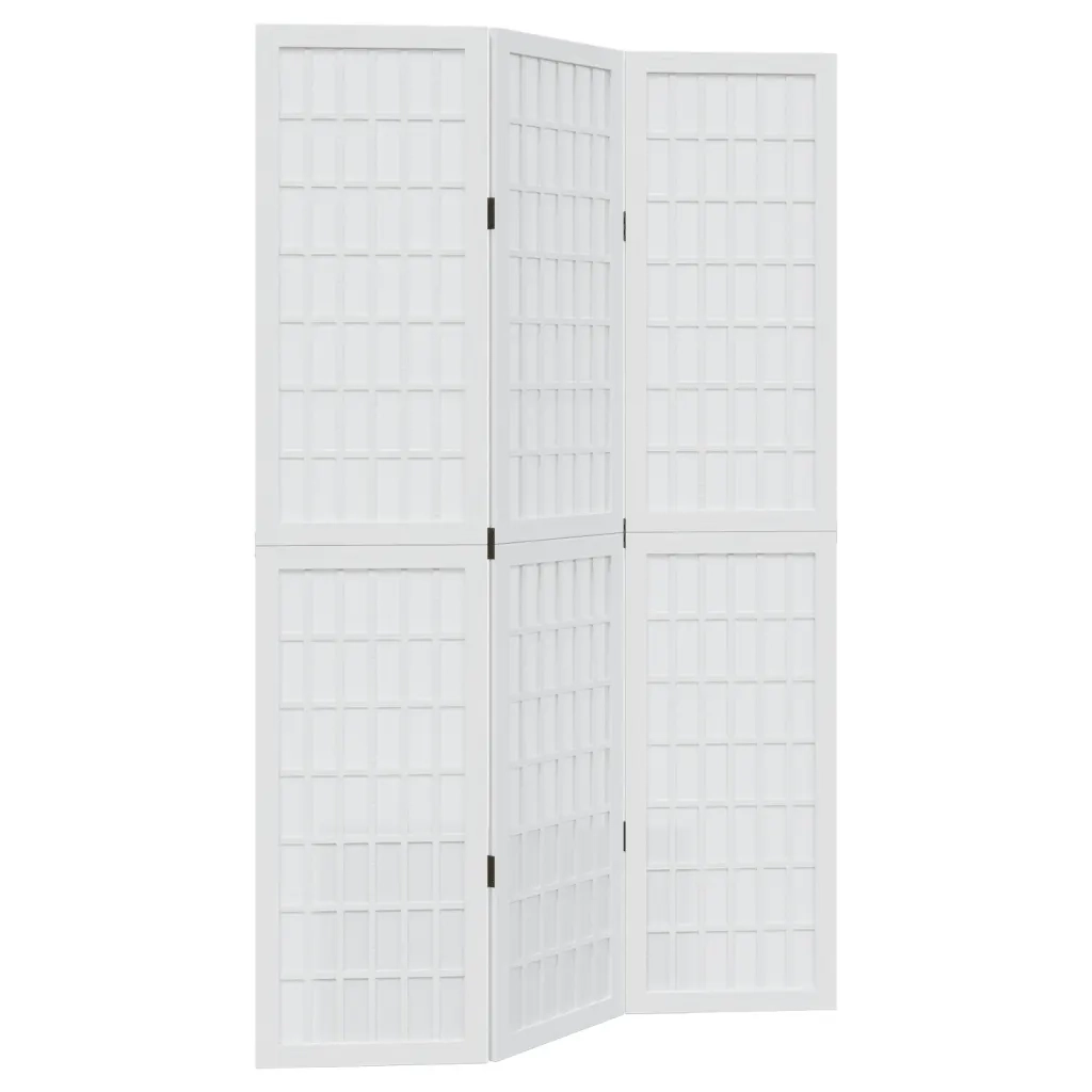 Divisorio Ambienti | Divider per stanze | Paravento 3Pannelli Bianco Legno Massello di Paulownia