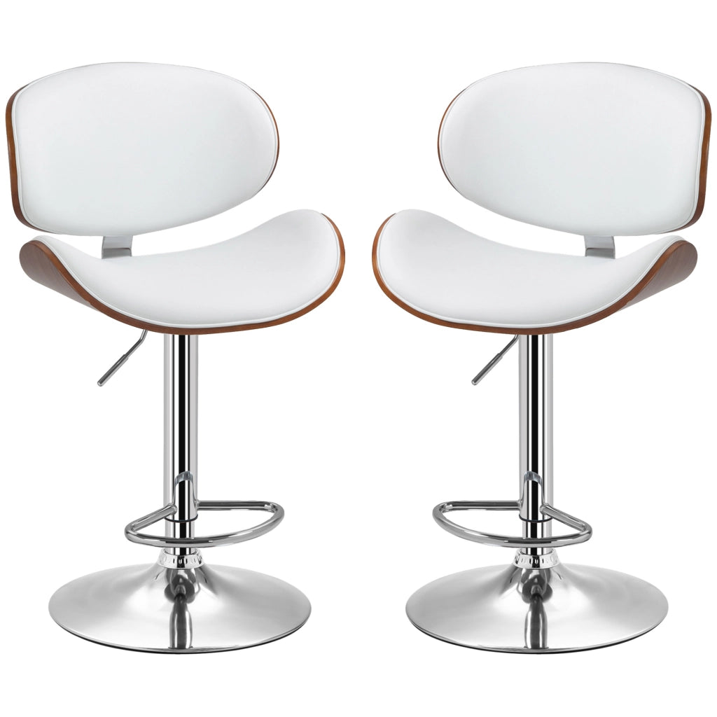 Sgabello da bar regolabile in altezza ¨C zephmum ¨C bianco 53x52x92-112 cm