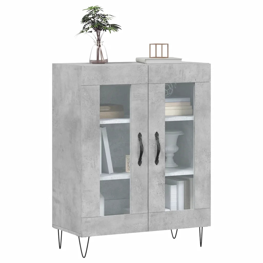 Credenza-Buffet-Armadio da cucina Grigio Cemento 69,5x34x90 cm in Legno Multistrato 680513