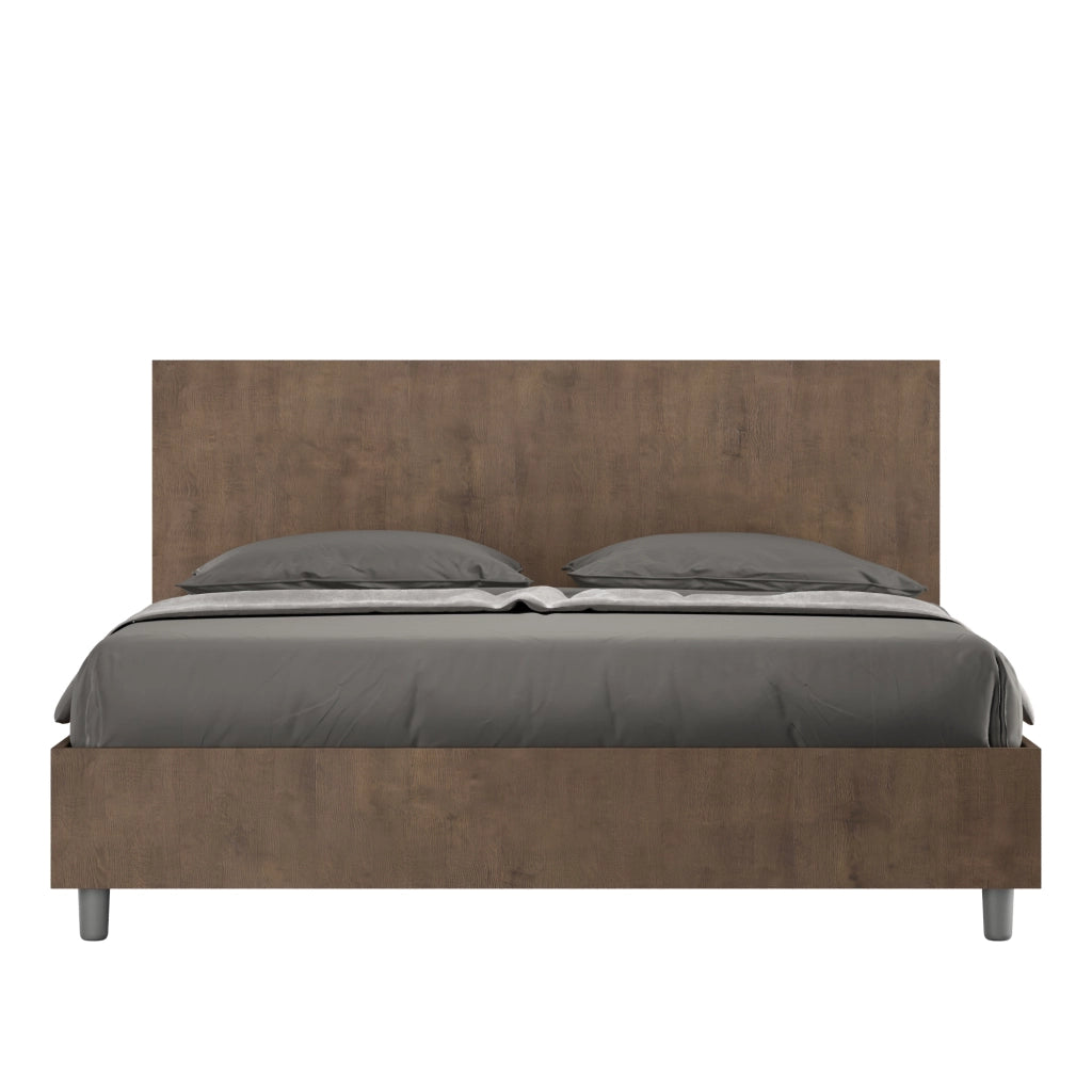 BS COM Letto matrimoniale senza rete 160x200 noce