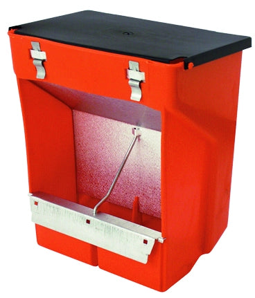 MANGIATOIA TRAMOGGIA PER CONIGLI A 2 SCOMPARTI CON COPERCHIO cm. 23x13x26 h