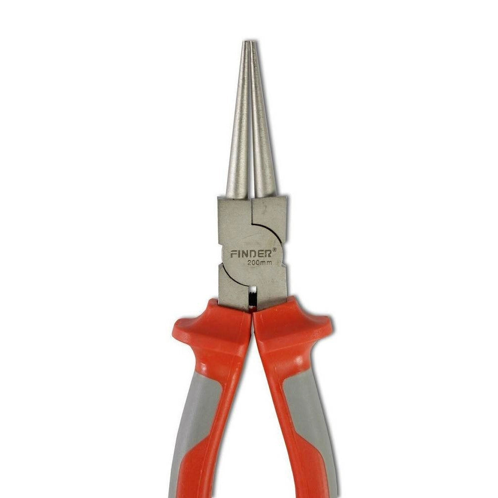 Trade Shop - Pinza Becchi Lunghi Diritti Mezzotondi Zigrinati Punta Conica 200 Mm -