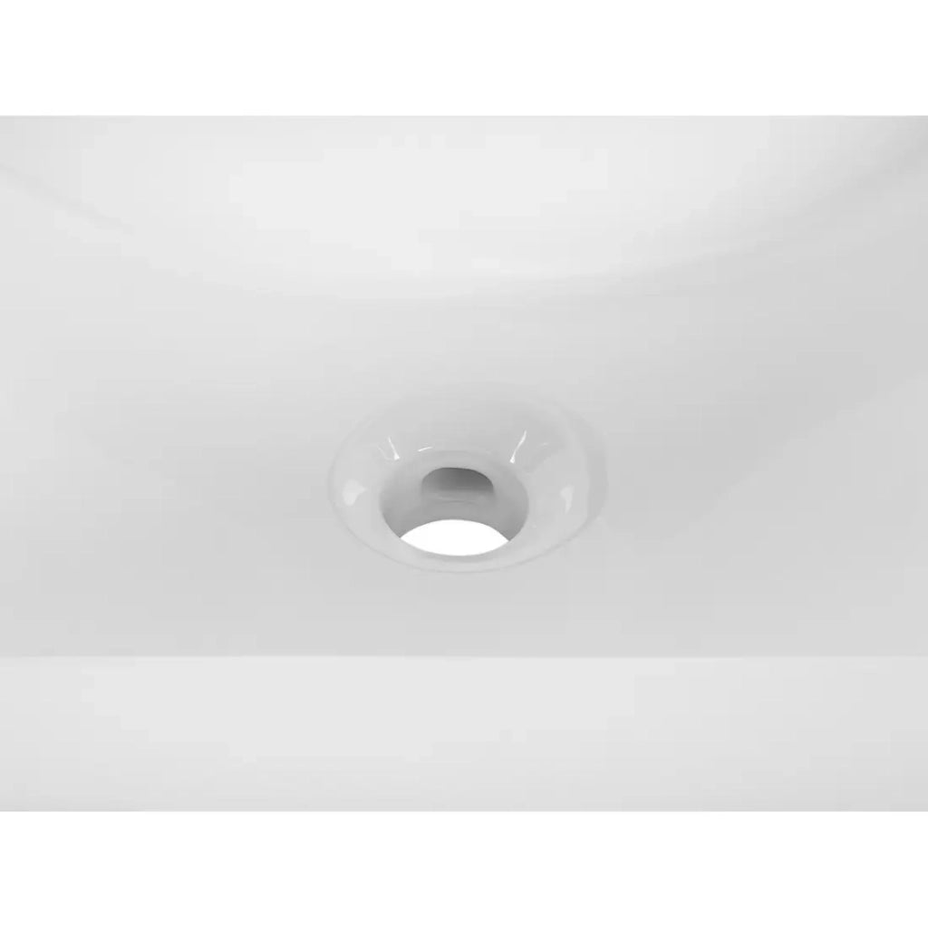Lavabo da incasso AXIS 60 cm in ceramica bianco lucido