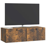 Mobile TV da Muro | Armadietto TV | Mobile Porta TV Rovere Fumo 99 x 41 x 30 cm