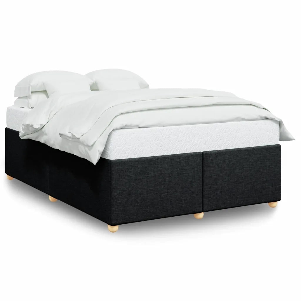 Giroletto senza Materasso-Struttura Letto Nero 140x200 cm in Tessuto 817206