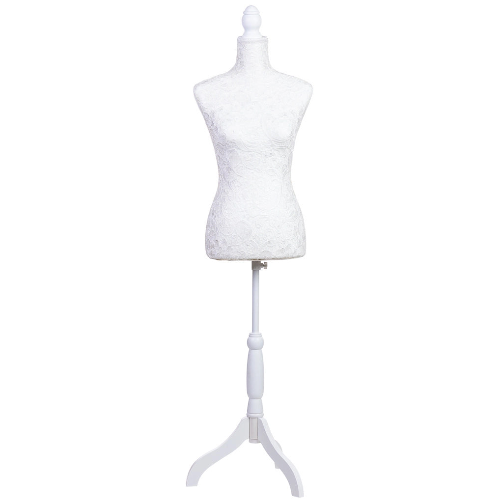 Manichino in legno e schiuma 24x37,5x168h cm bianco