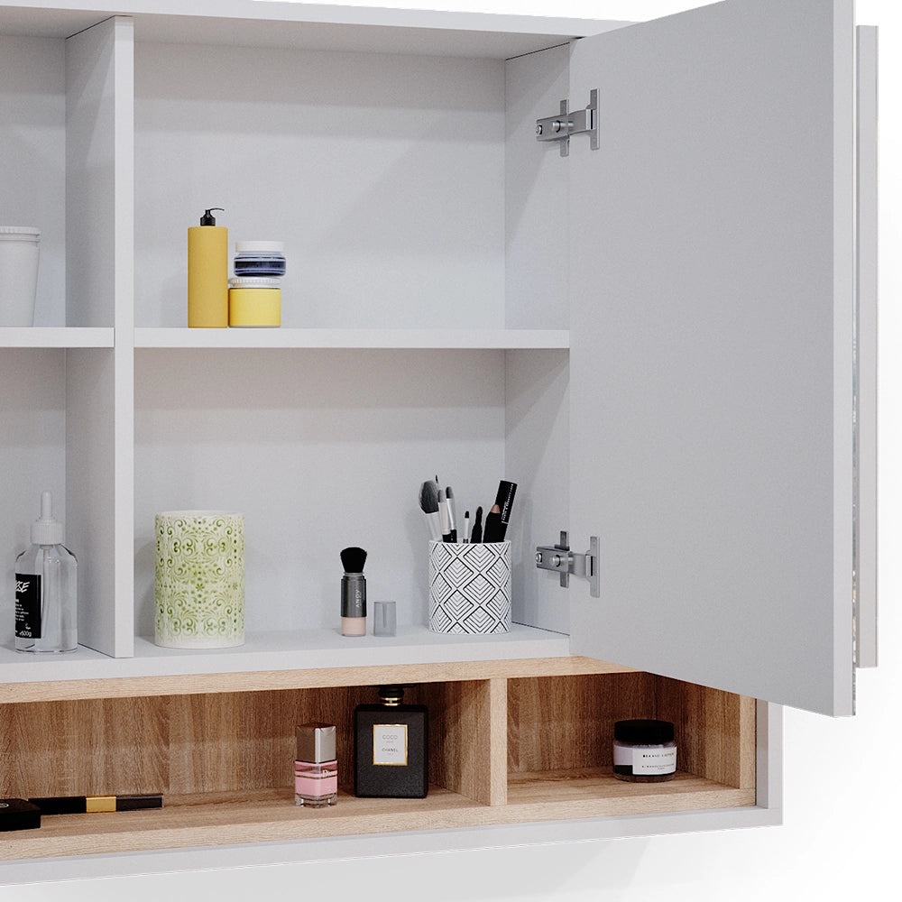 Vicco Specchio contenitore bagno Bianco 80 x 72 cm