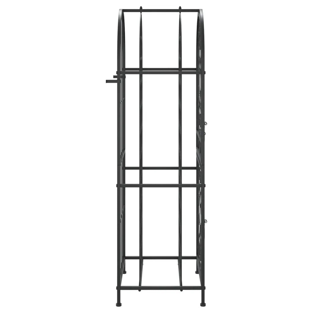 Portavini da 41 Bottiglie Nero 45x36x120cm in Ferro Battuto 358370