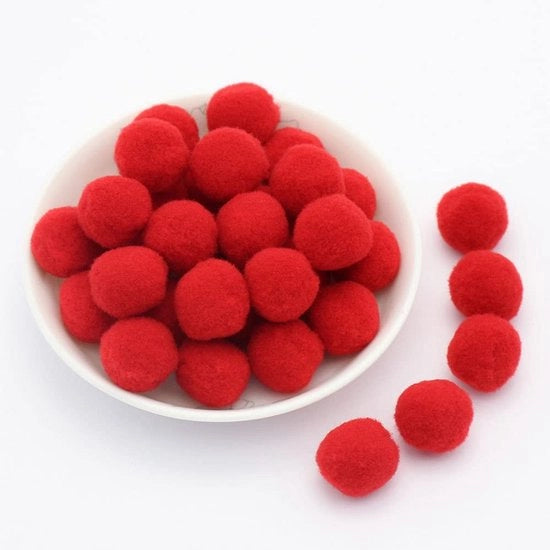 Mini Pomponi Colorati - 20 mm - Palle Molli per Decorare - 50 Pezzi