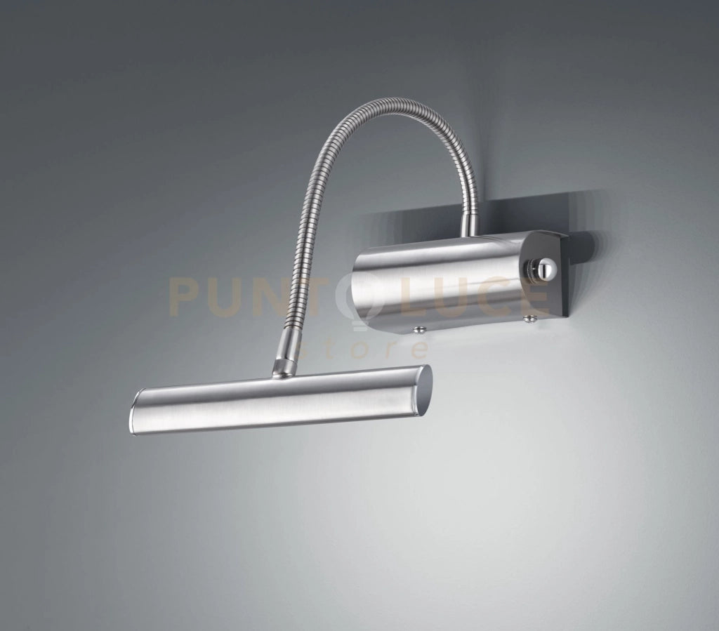 CURTIS APPLIQUE LED 4W 430 lm, 3.000 K FLESSIBILE CM18 MAX 35 NICKEL OPACO