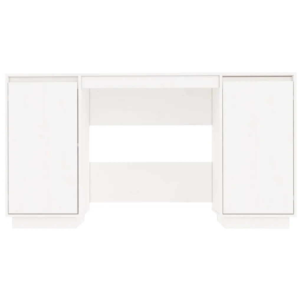 Scrivania Bianca 140x50x75 cm in Legno Massello di Pino cod mxl 67321