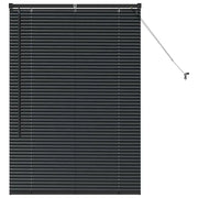 Tendaggi a Veneziana | Tenda a lamelle Nero 130 x 85 cm Alluminio