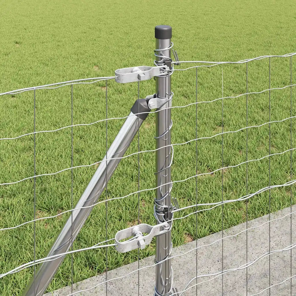 Recinzione da Giardino | Recinzione con Posto Argento 0,4 x 25 m Acciaio