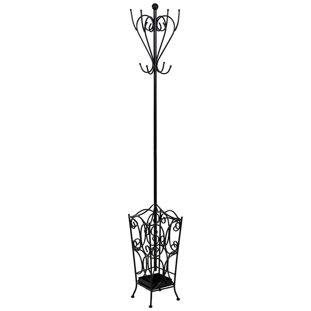 Appendiabiti in metallo con 4 ganci 35x35x181h cm.