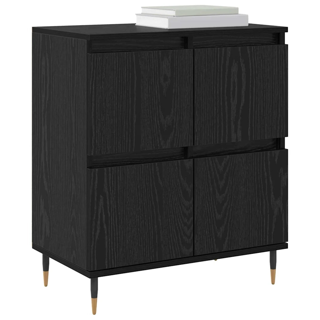 Armadio 3 pcs Rovere Nero 60 x 35 x 70 cm
