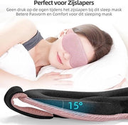 Slaapmasker Innovativo per Uomo e Donna, 100% Blocco della Luce, Pelle Amica, Ipoadregevole, Cintura Elastica, Disegno Leggero, Occhialino da Sonno, Occhialino Notturno Rosa per Dormire, Fare un Pisolino, Meditare, Viaggiare in Aereo.