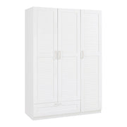 Mobiletto portaoggetti per camera da letto con ripiani e 1 cassetto in MDF 176 x 120 x 52 cm bianco 03_0008871